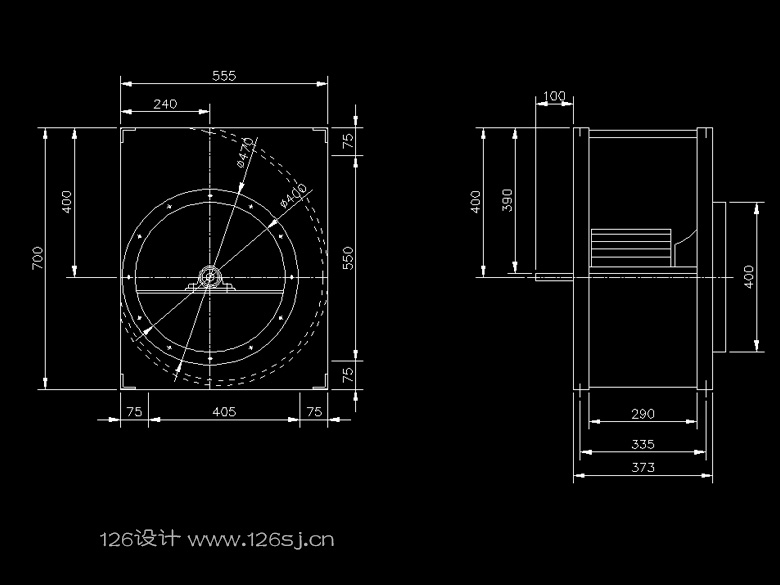 autocad风机图纸代画